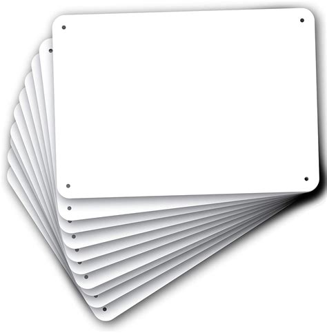 Metal Sign Blanks White 7x10 Aluminum 10 Au