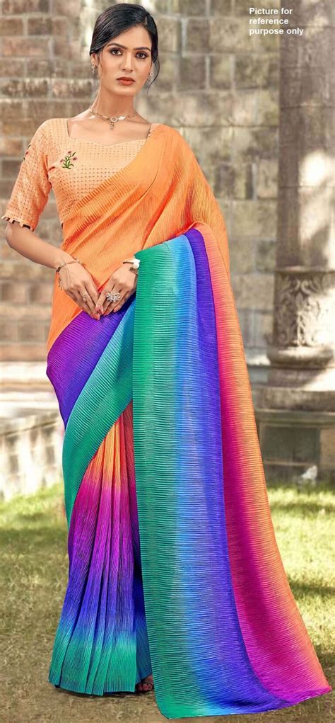 Accordion Pleated Fancy Saree YNF 057 Simply Sarees Melbourne