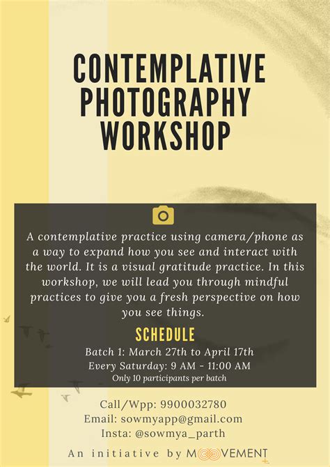 Contemplative Photography Workshop