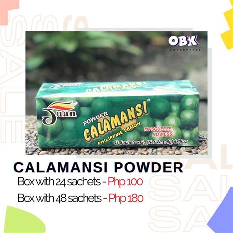 Juan Calamansi Juice Powder Sachets Box Natural Shopee