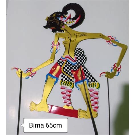 Jual WAYANG BIMA WERKUDARA BRATASENA WAYANG KULIT KERTAS 75 Cm ASLI