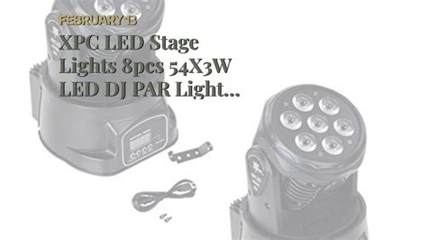 XPC LED Stage Lights 8pcs 54X3W LED DJ PAR Light RGBW 162Watt DMX 512