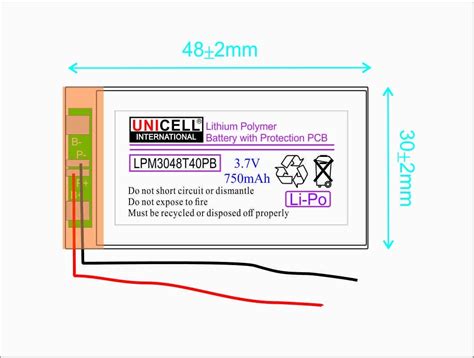 V Mah Lithium Polymer Battery Unicell