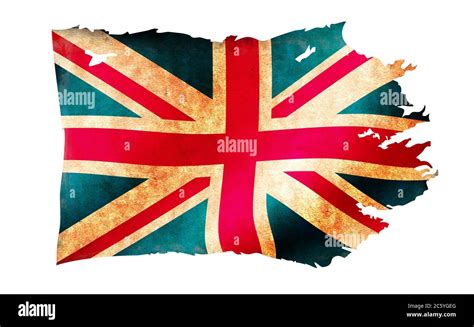 Old torn british flag Cut Out Stock Images & Pictures - Alamy