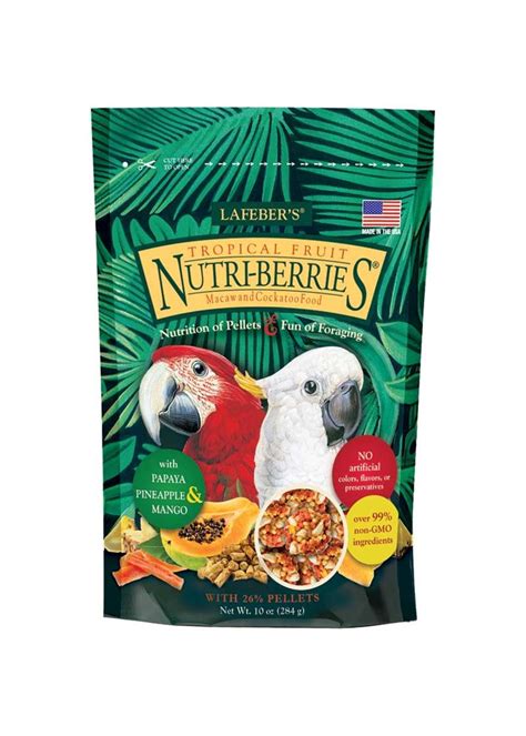 Lafeber Nutri Berries Tropical Fruit Macaw Cockatoo Oz Chirp N