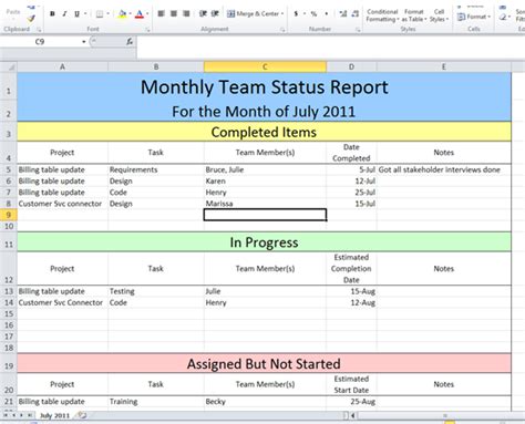 Get Project Status Report Template Excel - Microsoft Excel Templates