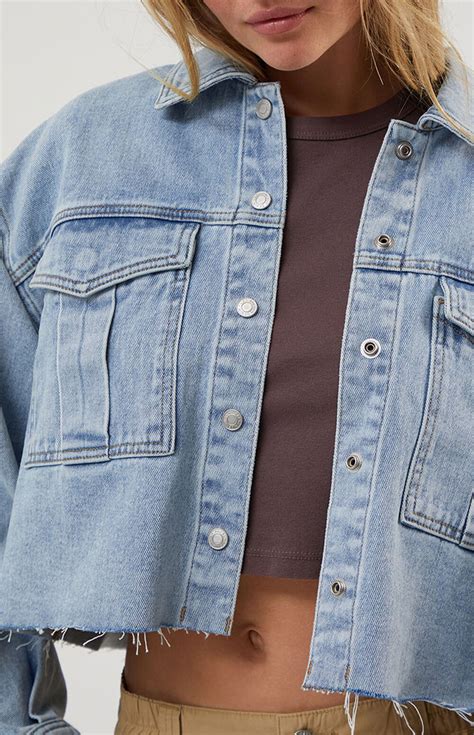 Pacsun Raw Cut Denim Trucker Jacket Pacsun