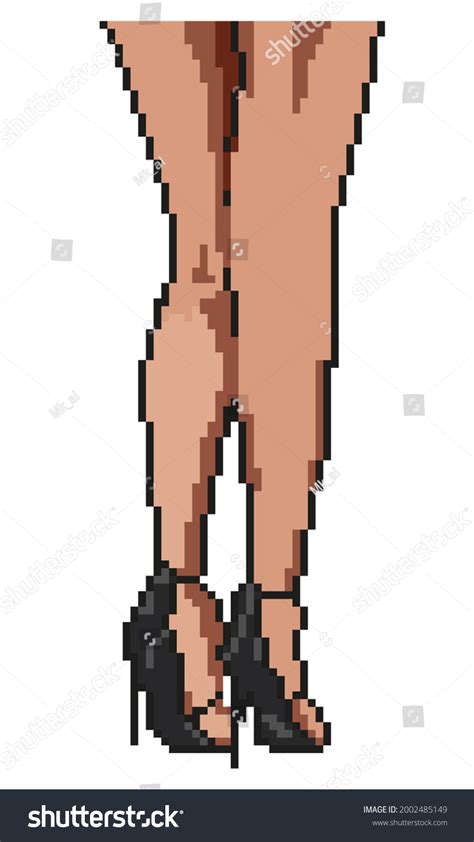 Woman Black High Heeled Shoes Pixel Stock Vector Royalty Free 2002485149 Shutterstock