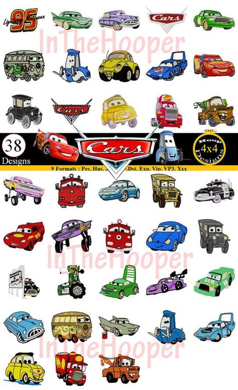 5+ Pixar Cars Embroidery Designs Free - Collare Sartesanos Italianos