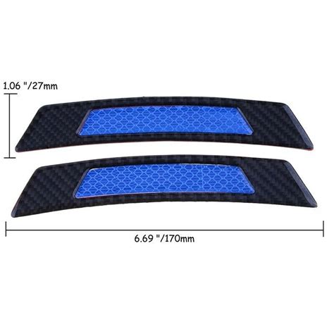 Reflective Blue Carbon Fiber Auto Car Side Door Edge Protector Guard