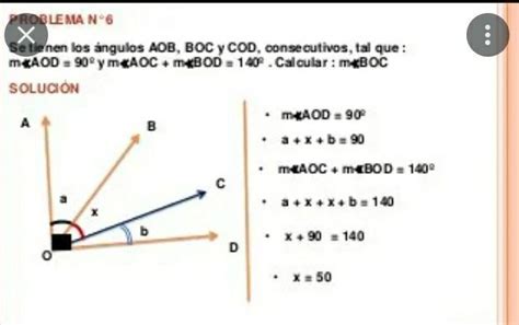 Se Tiene Ngulos Consecutivos Aob Boc Y Cod De Tal Manera Que La