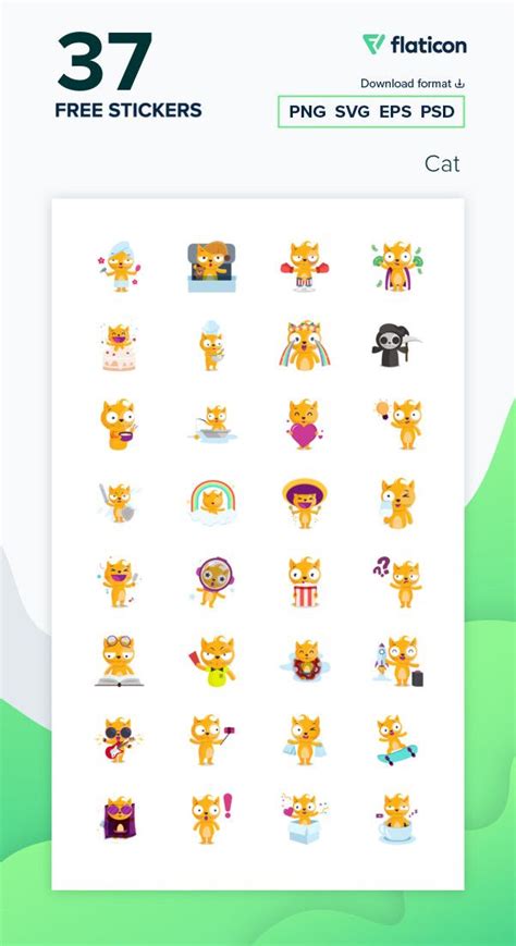 Cat Stickers, Free Stickers, Free Cats, Displaying Collections, Icon Font, Vector Icons, New ...