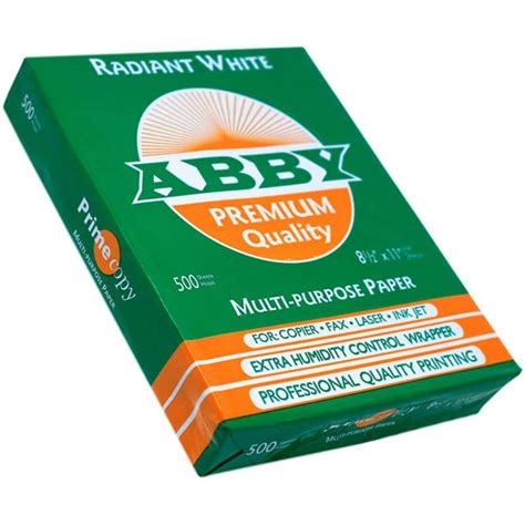 Resma De Papel Blanco Radiante Bond X Abby Premium