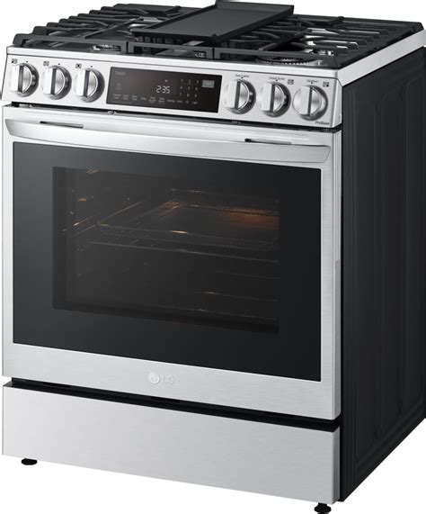 Lg Lsdl6336f 30 Inch Slide In Dual Fuel Smart Range With 5 Sealed Burners 63 Cu Ft Oven