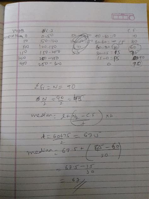 Frequency The Follow Table And OR The Cumulative Frequency Than Is The