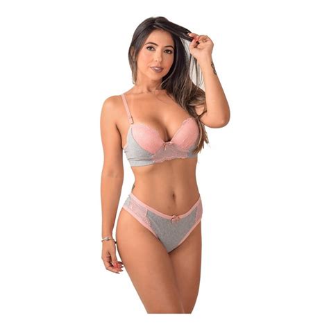 Lingerie Luxo Atacado Kit C Conjuntos De Calcinhas E Suti S Bojo