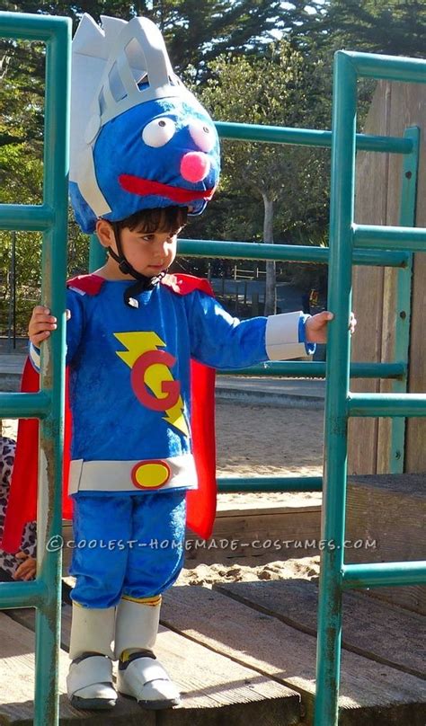 Coolest Homemade Toddler Super Grover 2.0 Costume