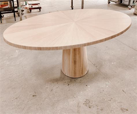 Oval Radiate Table In White Oak Mdm Design Studio