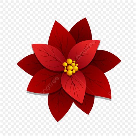 Red Christmas Ornament Clipart Hd Png Beautiful Red Poinsettia Flower