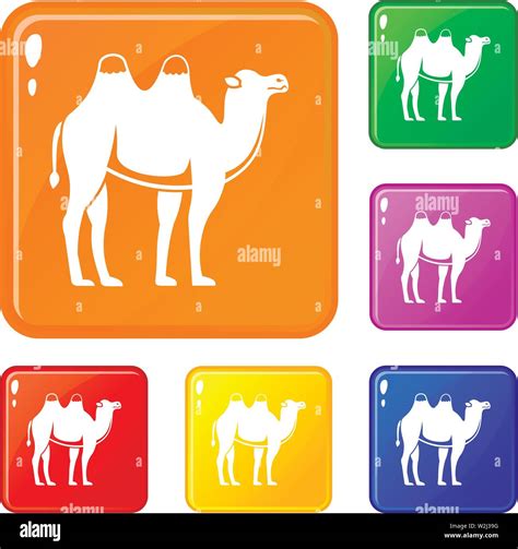 Camel Icons Set Vector Color Stock Vector Image And Art Alamy