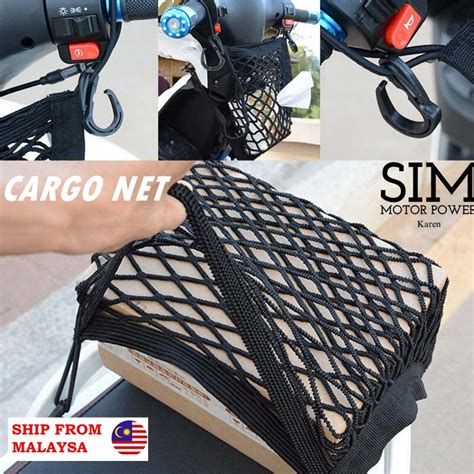 Motorcycle Honda Luggage Net Hook Hold Bag Cargo Bike Scooter Mesh Fuel