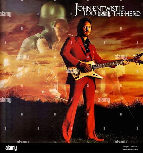 Vintage Vinyl Record Cover Entwistle John Too Late The Hero D