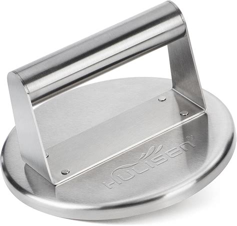 HULISEN Stainless Steel Smashed Burger Press 6 Inch Round Burger