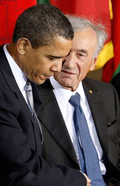 Image Of Barack Obama Et Elie Wiesel