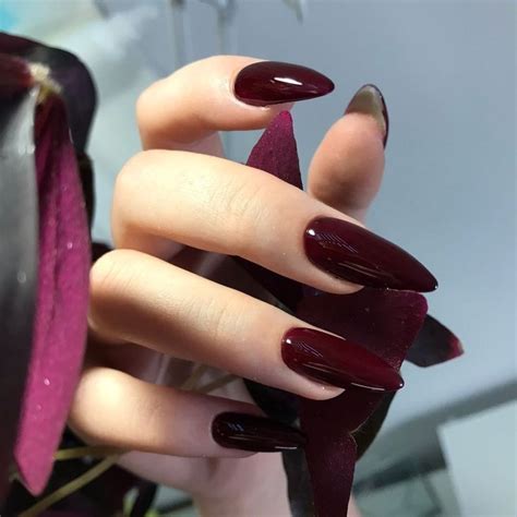 Dark Red Red Acrylic Nails Wine Nails Gel Nails