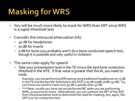 Speech Audiometry And Masking