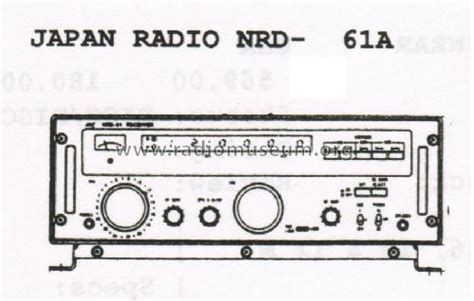 NRD 61A Commercial Re JRC Japan Radio Co Ltd Tokyo Build