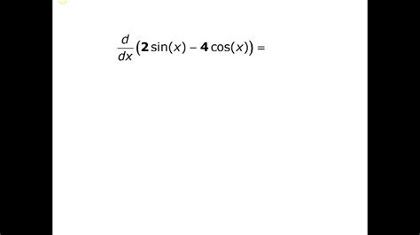 Derivative Of Sin Ax And Cos Ax