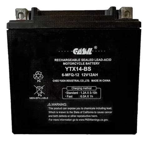 Ytx14 bs 12v 12ah 200 Cca Batería Sla Power Sport Bate