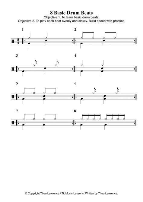 Drum Beats Exercises Learn Drums For Free