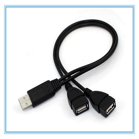 Usb One Minute 2in1 Male Two Female Data Cable Two In One Double Head Female Charging Usb