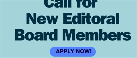 WL Journal: Call for new Editorial Board Members | World Leisure ...