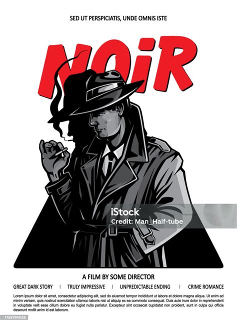 Noir Detective Movie Poster Stock Illustration - Download Image Now ...