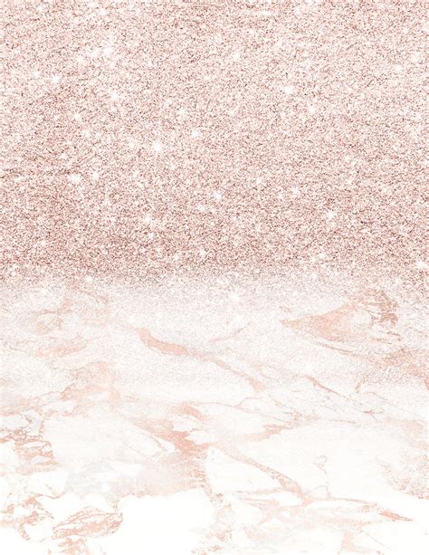 Rose Gold Glitter Marble Background