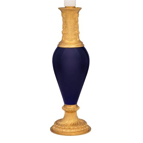 A Pair Of French Th Century Louis Xvi St Cobalt Blue Porcelain And