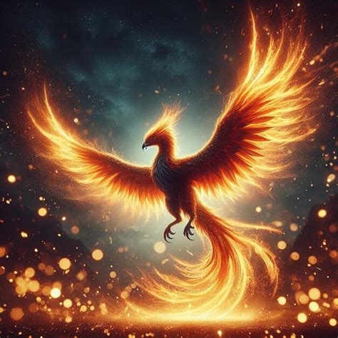 Premium Photo | Firebird illustration phoenix bird fire animal wing art abstract design eagle fly