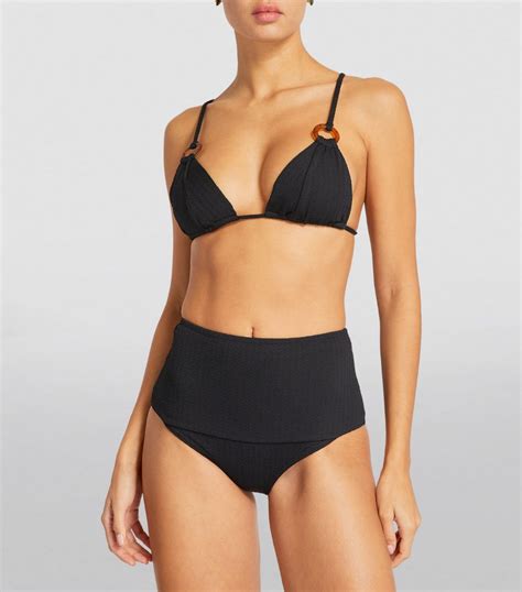 Womens BOTEH Black Ra Andri Tri Bikini Top Harrods UK