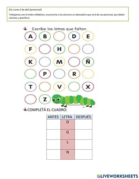 Abecedario Worksheet Nbkomputer