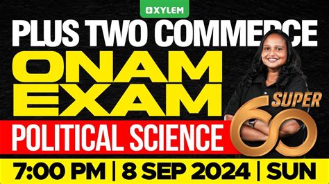 Plus Two Commerce Political Science Onam Exam SUPER 60 Xylem