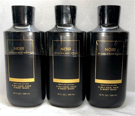 3 Noir Mens Collection Bath And Body Works 3 In 1 Hair Face And Body Wash