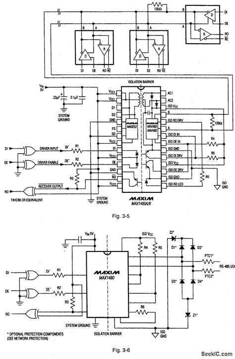 Typical Rs 485 Rs422 Network Electrical Equipment Circuit Circuit Diagram