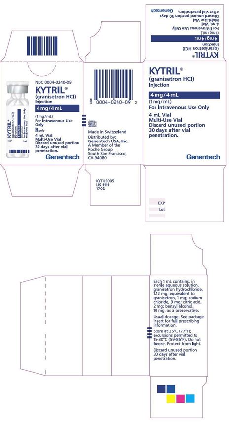 Kytril Injection - FDA prescribing information, side effects and uses