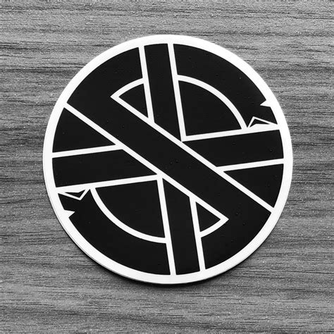 Crass Logo Symbol Black Sticker Todestrieb