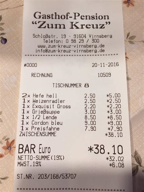 Speisekarte Von Gasthof Zum Kreuz Restaurant Flachslanden