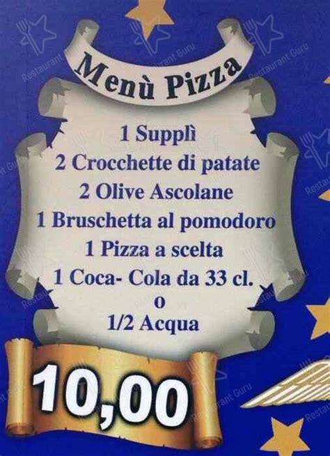 Menu Da Ristorante La Luna Roma Via Dei Castani