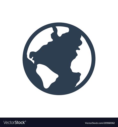 Global Planet International Icon Royalty Free Vector Image